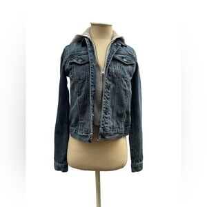 Abercrombie & Fitch Denim Jacket with Sweatshirt Hoodie